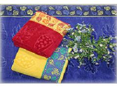 靖江市盛月巾被有限公司 靖江市盛世巾被- 供应提花割绒缎档沙滩巾