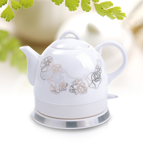 晓燕文化办公-提供格顿HY-1080陶瓷电热水壶 金边荷花