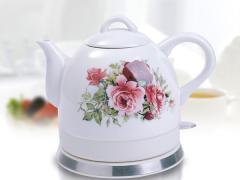 靖江市晓燕现代供应链有限公司 晓燕文化办公-提供格顿HY-1080陶瓷电热水壶（红玫瑰）