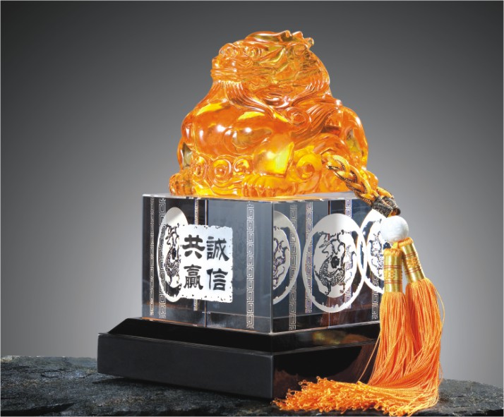 晓燕文化办公-提供（大）琉璃中国印（诚信共赢）
