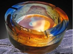 靖江市晓燕现代供应链有限公司 晓燕文化办公-提供礼品 大圆龙C-12烟缸(琉璃)