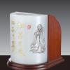靖江市晓燕现代供应链有限公司 晓燕文化办公-提供礼品 白玉圆形论语组合笔筒