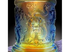 靖江市晓燕现代供应链有限公司 晓燕文化办公-提供礼品 九龙H-7笔筒(琉璃)