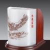 靖江市晓燕现代供应链有限公司 晓燕文化办公-提供礼品 白玉圆形大展鸿图组合笔筒