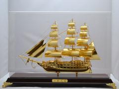 靖江市晓燕现代供应链有限公司 晓燕文化办公-提供开业礼品 CJSS43GP铜镀金大帆船